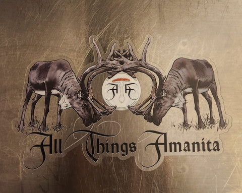 ATA logo sticker w/ reindeer Die cut Transparent background