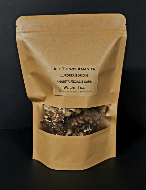 Amanita regalis caps, dried- European origin 1 oz