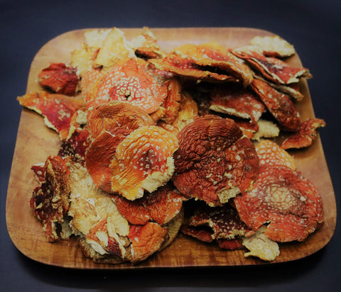 Grade B: Amanita Muscaria caps, dried- European origin